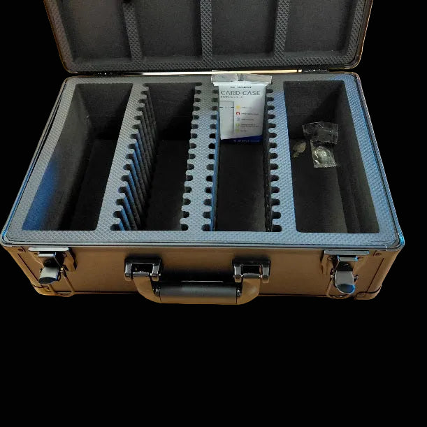 Trading Card Storage Box with Glass Front - 4-Row with Key