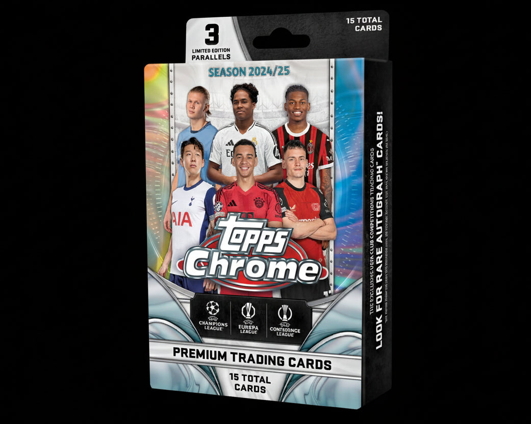 Topps Chrome UEFA Club Competitions Hanger Box 2024 / 2025