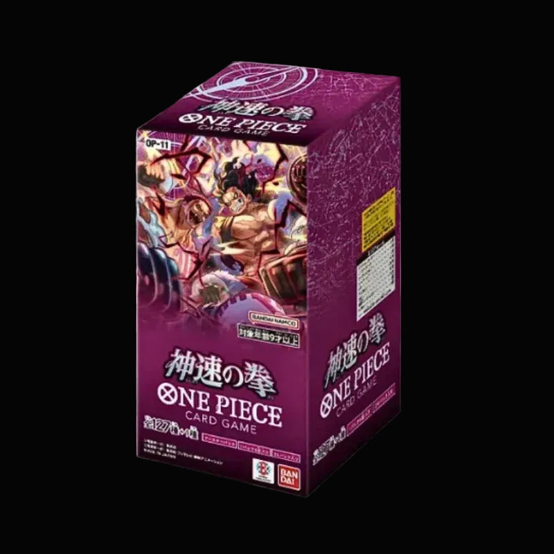 One Piece OP-11 A Fist of Divine Speed Japanese Booster Box Display
