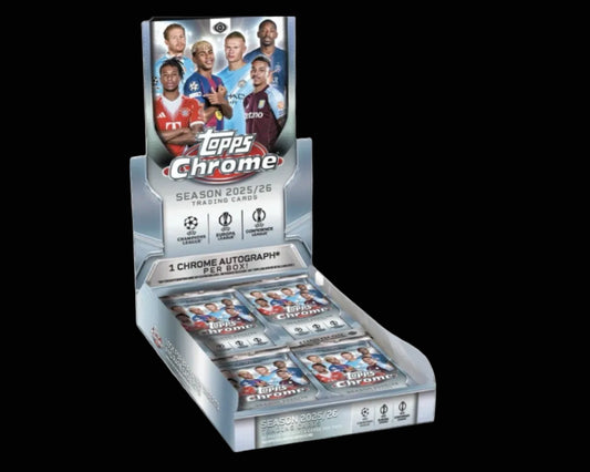 Topps Chrome UEFA Club Competitions Hobby Box 2025 / 2026